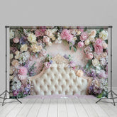 Aperturee - Aperturee Floral Arch Fresh Sweet Photo Headboard Backdrop
